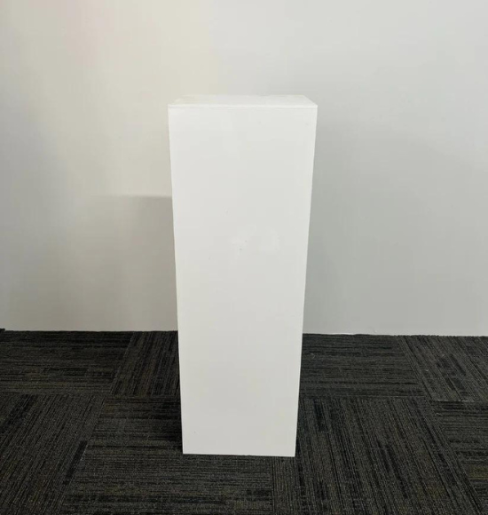 White Square Acrylic Plinth Hire