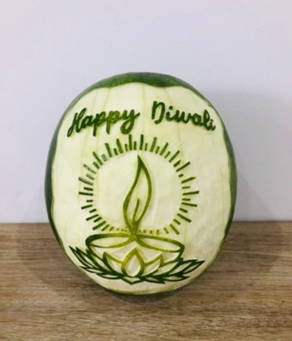 Diwali Watermelon Carving