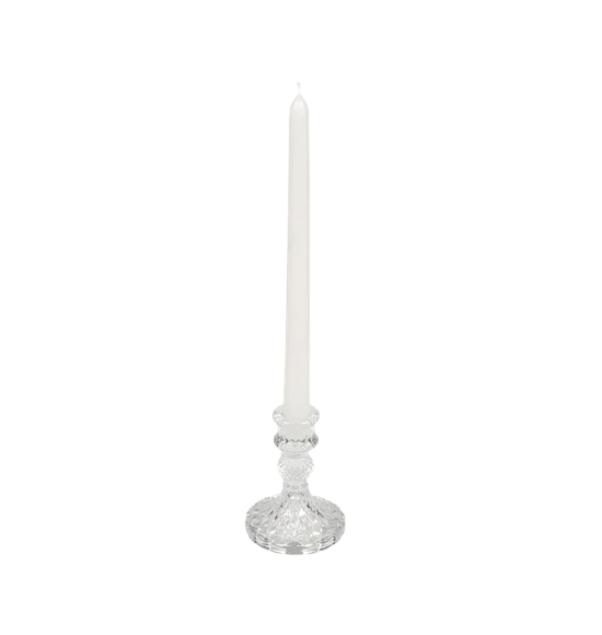 Vintage Glass Taper Candle Holder Hire