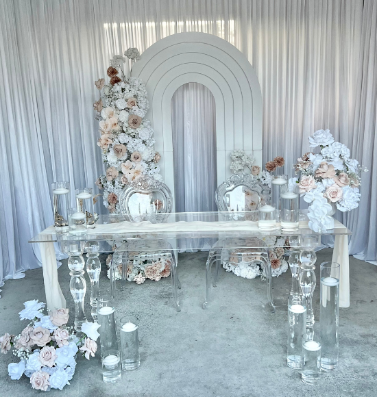 Acrylic Clear Table Hire