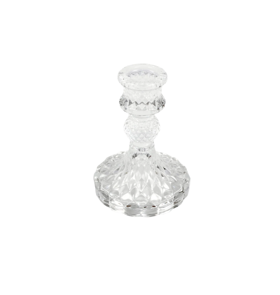 Vintage Glass Taper Candle Holder Hire