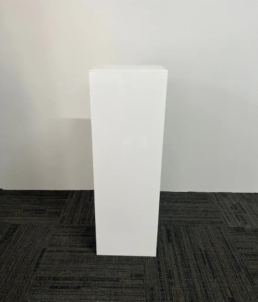 White Square Acrylic Plinth Hire