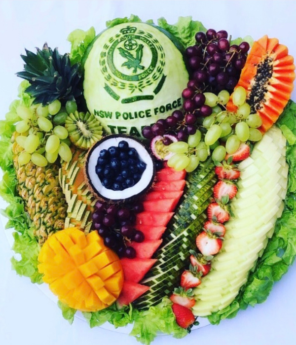 Police Watermelon Carving