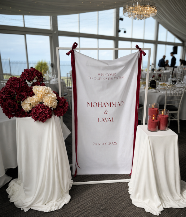Fabric Welcome Sign