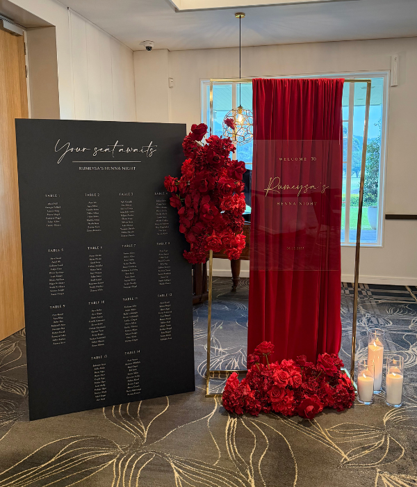 Gold Sign Stand Hire