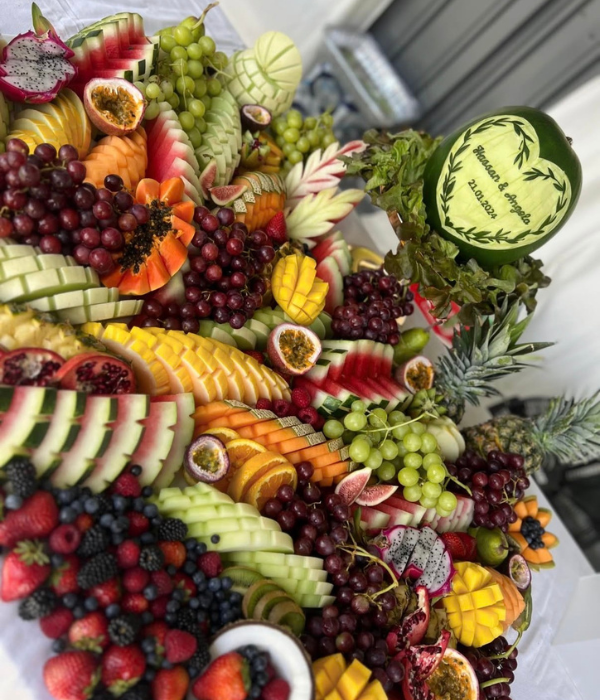 Watermelon Carving & 1/2 Fruit Table Display
