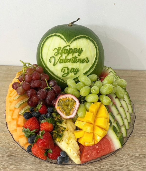 Valentine's Day Watermelon Carving