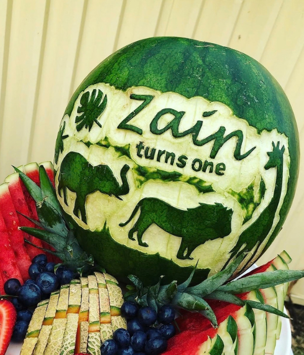 1st Birthday Watermelon Carving