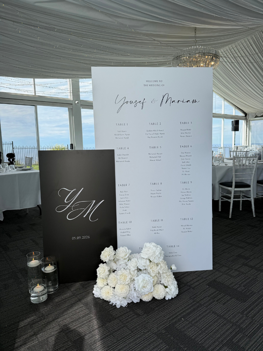 Welcome Sign and Seating Chart